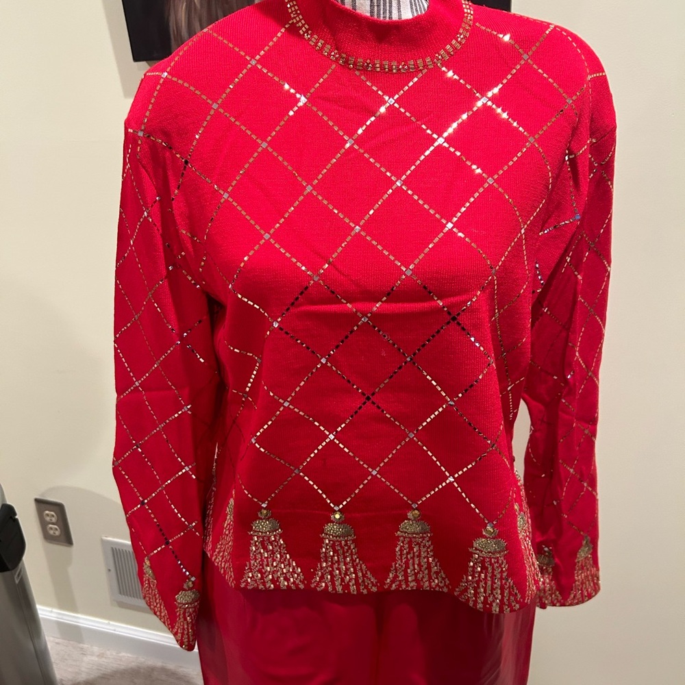 At John Evening vintage red sweater